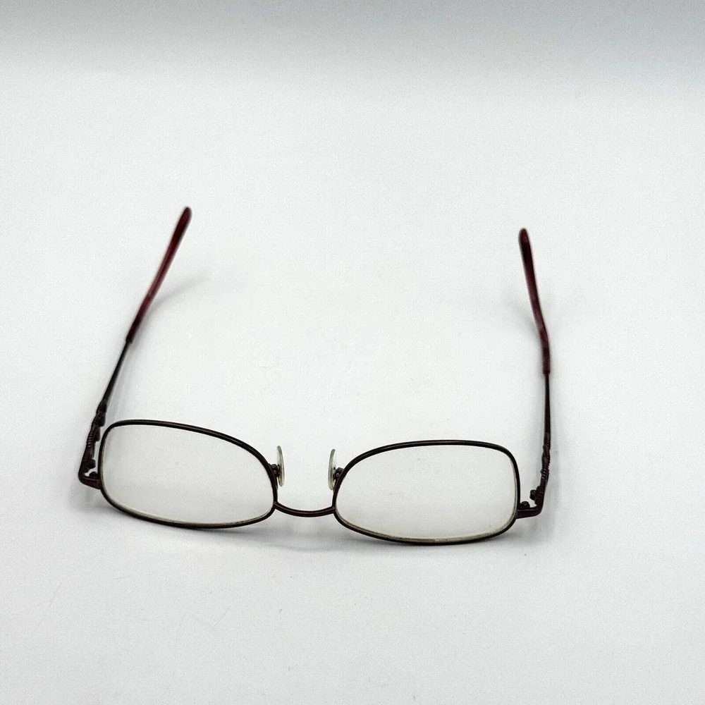 Joan Collins‎ 9773 Plum Metal Eyeglass Frames ONLY 53-17-135 with Case Y2K